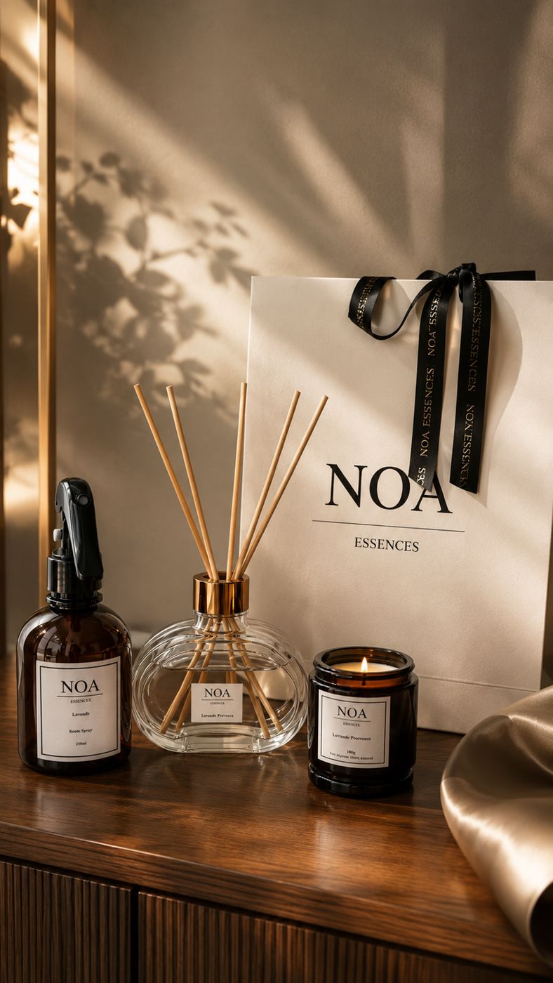 Sacola NOA com difusor, home spray e vela
